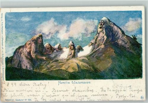 Familie Watzmann - signiert - 1899 AK