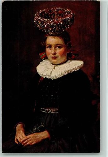 Hasemann Künstler Serie VI Nr. 4 AK Schwarzwald Brauttracht Trachten