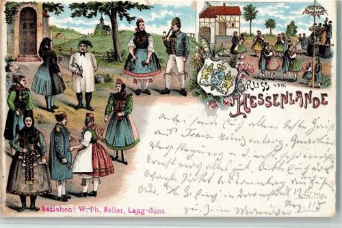 1897 Gruss aus - Hessenlande AK