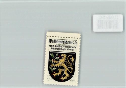 Waldböckelheim Vignette Wappen Kaffee Hag ca 1920-1940