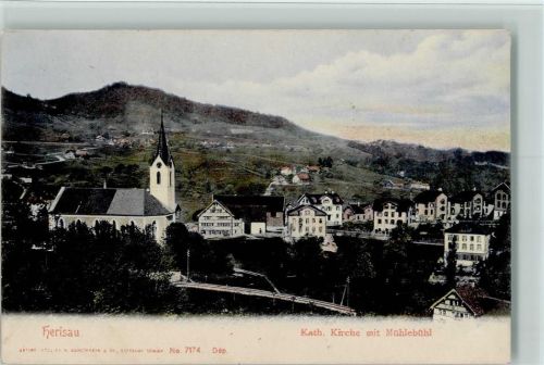 Herisau 1907 Kath Kirche mit Mühlebühl
