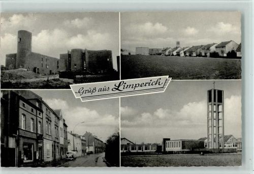 53111 W5300 Limperich 1966 - Kath. Kirche, Straße, Siedlung , gute Erhaltung AK