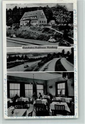 Rimberg Autobahn-Rasthaus Rimberg Innenaufnahme Gastraum Autobahn 3-Bildaufnahme