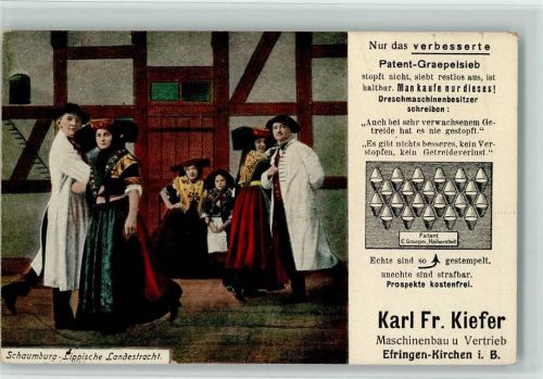 Efringen-Kirchen Lippische Trachten Werbung Patent-Graepelsieb Firma Karl Fr. Kiefer