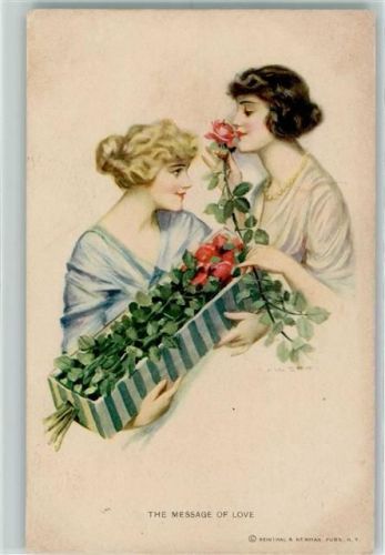 Verlag Reinthal & Newman Water color Serie 366 Rose 1919 Künstlerkarte