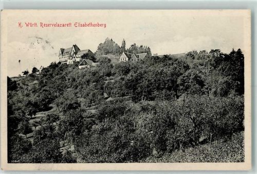 73547 W7073 Elisabethenberg b Schorndorf, Württ 1915 - K. Württ. Reservelazarett Zusatzstempel