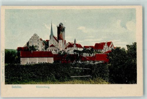 Schlitz Reliefdruck , plastisch ausgearbeitet Hinterburg