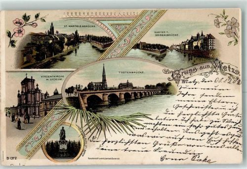 57000 Metz 1902 - Gruss aus Kunstanstalt Lautz B 1372 AK