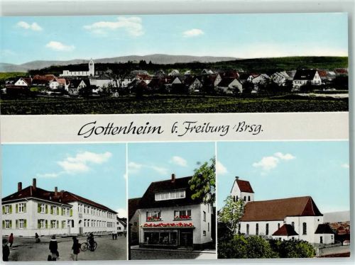 Gottenheim Rückseite mit Abschürfungen bzw Kleberesten