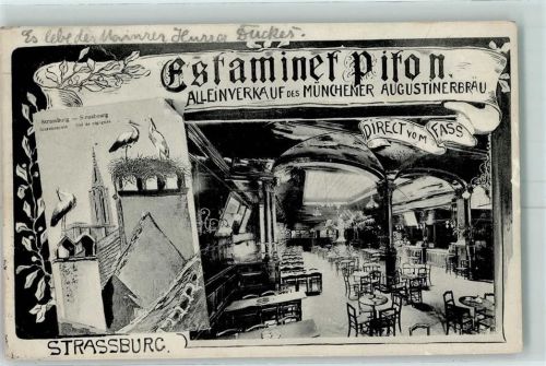 Strasbourg Gasthaus Estaminet Piton Storchennest Störche