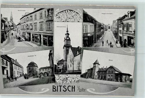 Bitche La Gare Bahnhof Herrenstr. AK