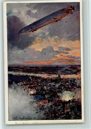T.v. Eckenbrecher - Zeppelin über Antwerpen