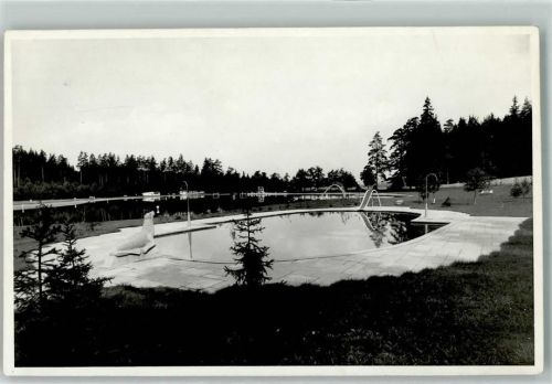 95126 W8686 Schwarzenbach a.d.Saale Foto AK Schwimmbad Wasserrutsche