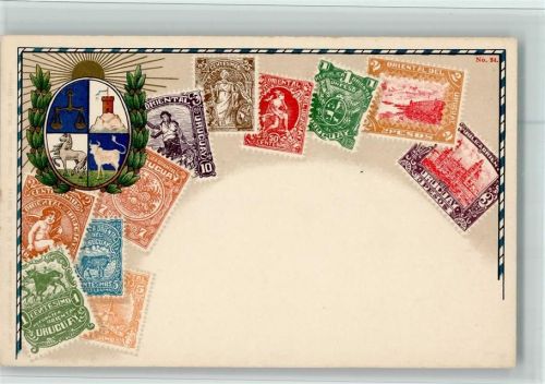 Nr. 24 Philatelie Karte v. Ottmar Zieher , Wappen, Uruguay - sehr gute Erhaltung