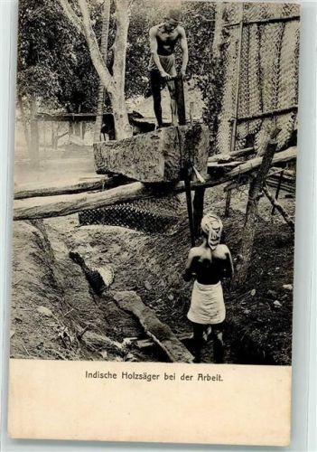 Beruf Holzsäger Verlag Schaller 2274 Volkstypen / Brauchtum Indien