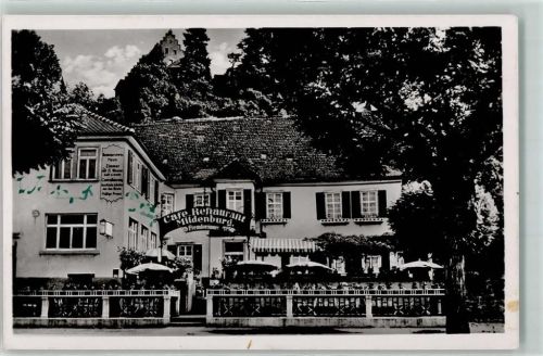 Miltenberg Gasthaus-Cafe Mildenburg Gartenwirtschaft Gasthausschild