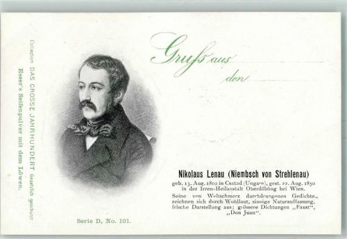 Werbung Esser Seifenpulver Das Grosse Jahrhundert Serie D Nr. 101 - Nikolaus Lenau Dichter AK