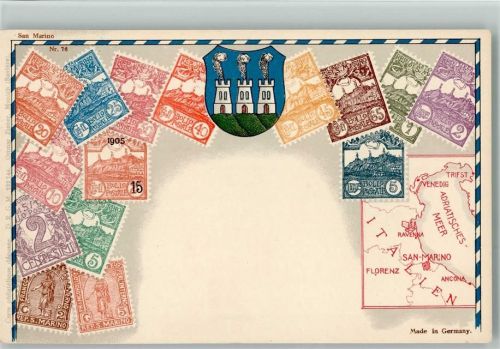 Nr. 76 Wappen, litho - San Marino Briefmarkenabbildung