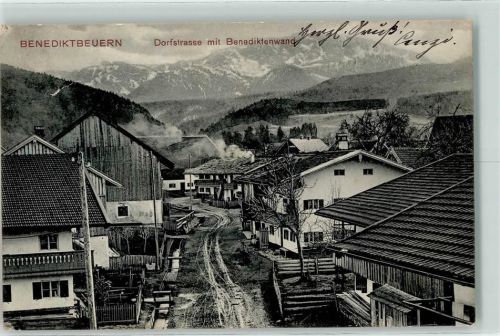 Benediktbeuern 1907 Dorfstraße Benediktenwand