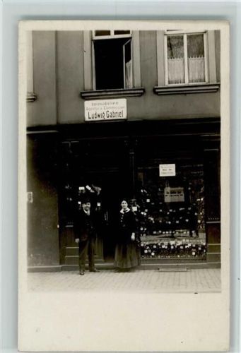 Donaustauf 1932 ca 1932 - Besitzer stehen vor dem Laden - Ludwig Gabriel Immobilien