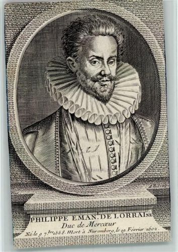 Stahlstich - Philippe Eman.de Lorraine , Duc de Mercur