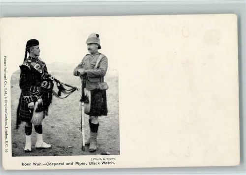 1900 Boer War - Corporal an Piper, Black Watch , sehr gute Erhaltung AK