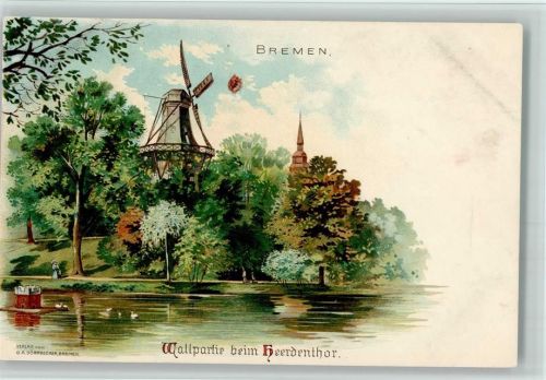 Bremen Wallpartie beim Heerdentor Windmühle