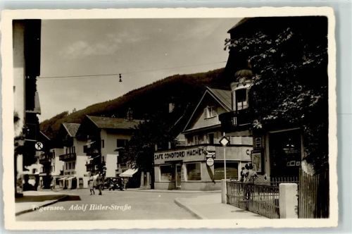 Tegernsee WK II Adolf Hitler-Straße Cafe-Conditorei Emailleschilder