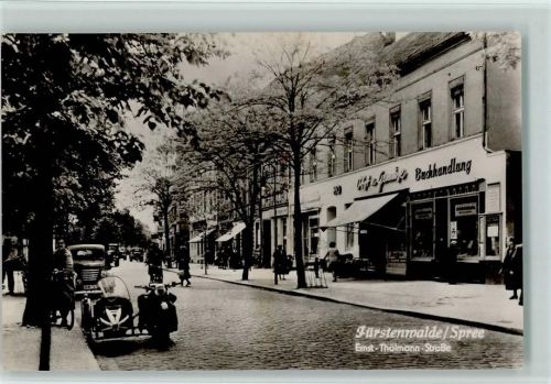 Fürstenwalde Ernst-Thälmann-Straße Motorrad mit Sozius