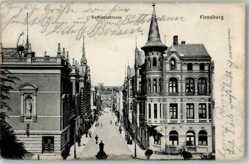 Flensburg 1911 Rathausstraße