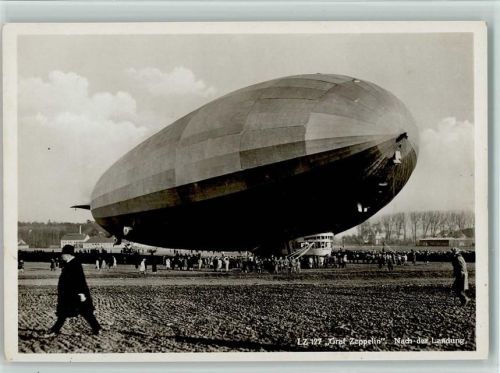 LZ 127 Graf Zeppelin - nach der Landung , sehr gute Erhaltung AK