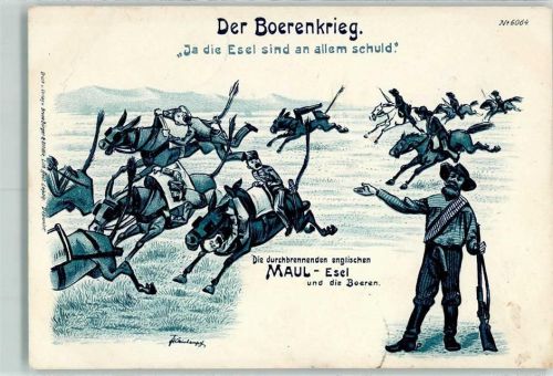 Karikatur sign. Kleinhampel Bruno Bürger Nr. 6064 Lithographie Buren 1900 Gebrauchsspuren