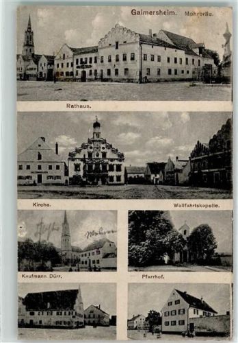 85080 W8074 Gaimersheim Gebrauchsspuren Rathaus Mohrbräu Wallfahrtskapelle Kirche