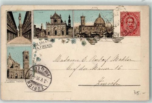 50100 Firenze 1895 Gebrauchsspuren Uffizi Z Choce Duomo