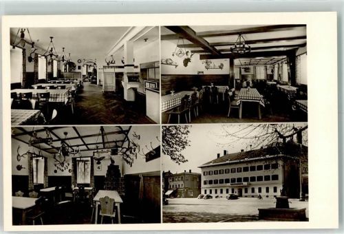 Holzkirchen Hotel-Gasthaus Oberbräu Gastraum Kachelofen Geweihe