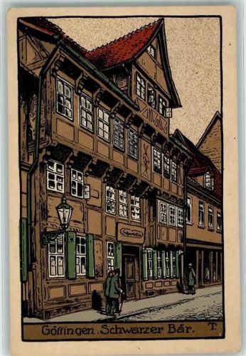 Göttingen 1590 Gsthaus Schwarzer Bärgothischer Holzbau mit Renaissance Erker