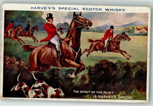 1915 Harveys Special Scotch Whisky - Jagd Fuchsjagd The Spirit of the Hunt AK