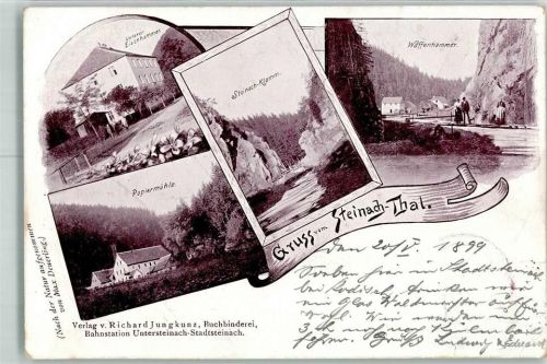 Papiermühle 1899 Unterer Eisenhammer Papiermühle Waffenhammer Steinach Klamm