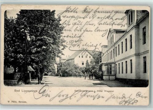 Bad Lippspringe 1904 Detmolderstraße Hotel Wegener