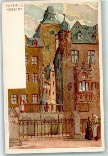 W5400 Koblenz am Rhein Nr. 147 sign F. Hein AK Velten 1900 Lithographie