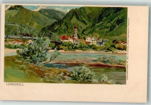 W8172 Lenggries Künstlerkarte Nr. 1329 Zieher Ottmar 1899 Lithographie / Künstlerkarte