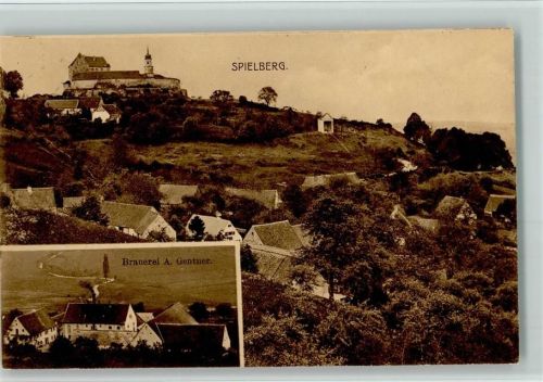 Spielberg 1914 A. Gentner und Ortsansicht AK