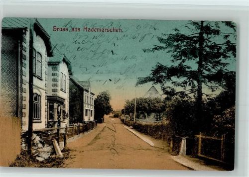 Hanerau-Hademarschen 1909 Strasse im Ort AK