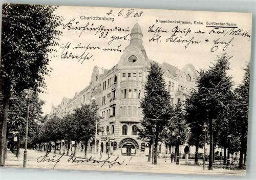 Charlottenburg 1908 Kneesebeckstrasse Kurfürstendamm