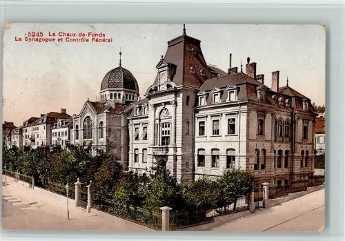 La Chaux-de-Fonds 1912 Synagoge AK
