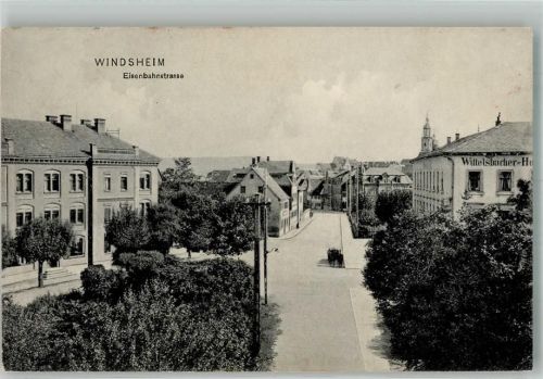 Bad Windsheim 1910 Eisenbahnstrasse Hotel Wittelbacher Hof