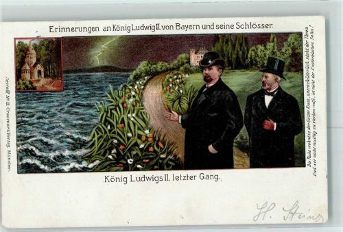 1899 Erinnerung Ludwigs letzter Gang AK