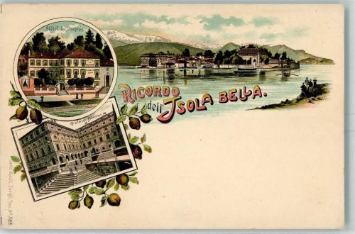 28050 Isola Bella 1898 Lithographie Gruss aus Verlag Künzli 388 AK