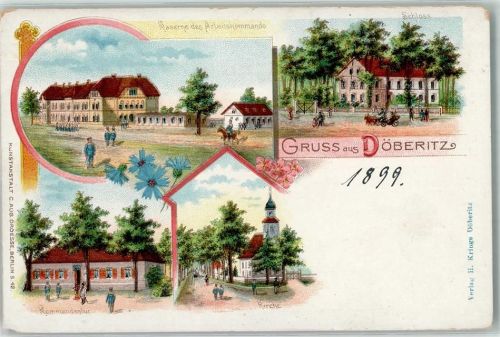 Döberitz 1899 Kaserne d. Arbeitskommando Schloß Kommandantur