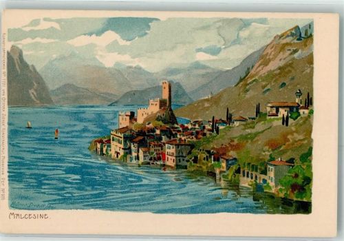 Malcesine 1898 Künstlerkarte Nr. 1721 sign. Diemer, Zeno AK